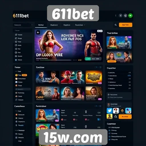 Interface do usuário no site 611bet